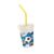 Procos 12 Milkshake Cups Packets Of 12 Cups & 12 Drinking Straws & 12 Lids Kokliko Football