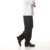 Black Chef Pants Slim Style Elastic Waistband and Pockets Unisex